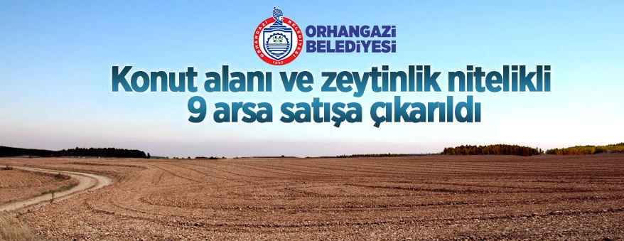 Konut alanı ve zeytinlik nitelikli 9 adet taşınmazın ihale usulü ile satışı yapılacak