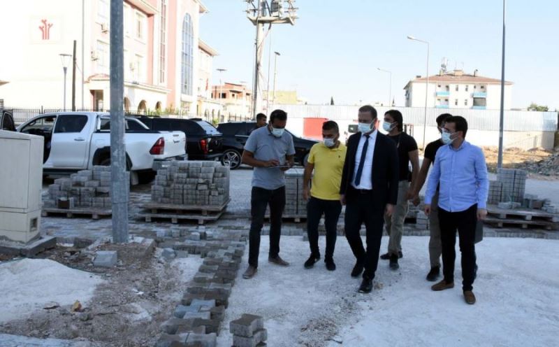 Kaymakam Yalçın parke çalışmalarını denetledi