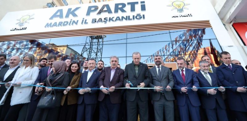 Cumhurbaşkanı Erdoğan AK Parti Mardin İl Başkanlığı binasının açılışını yaptı