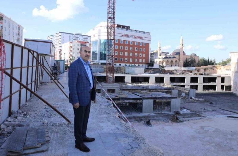 Mardin’de 2 katlı 500 araçlık otopark çalışmasında katlar görünmeye başladı