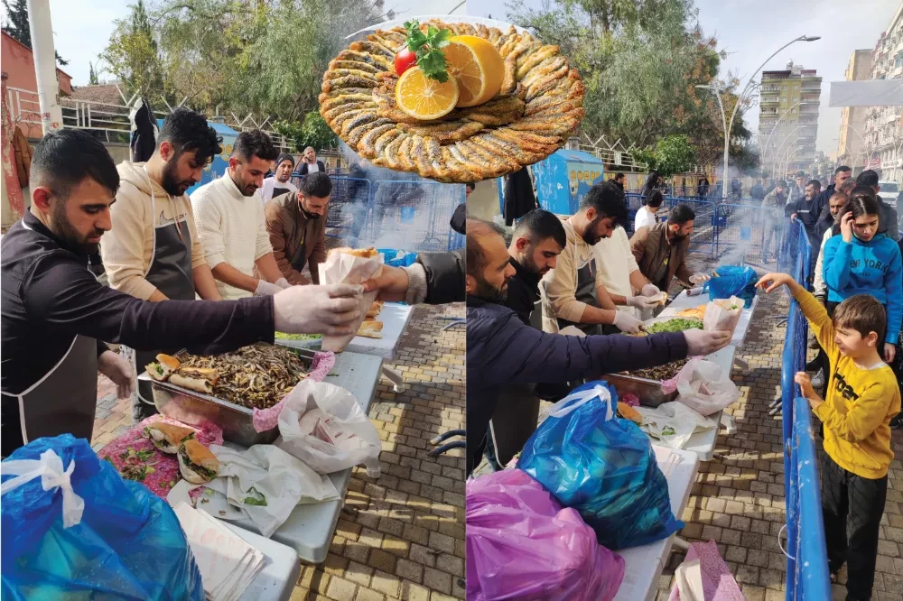 Bir  ton hamsi Kızıltepe’de dağıtıldı