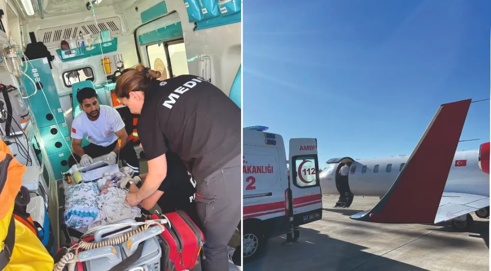 Uçak ambulans 4 aylık Solin bebek için havalandı 