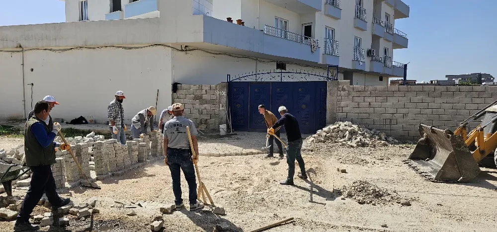 Parke Taşı Tamirat Çalışması Yapıldı